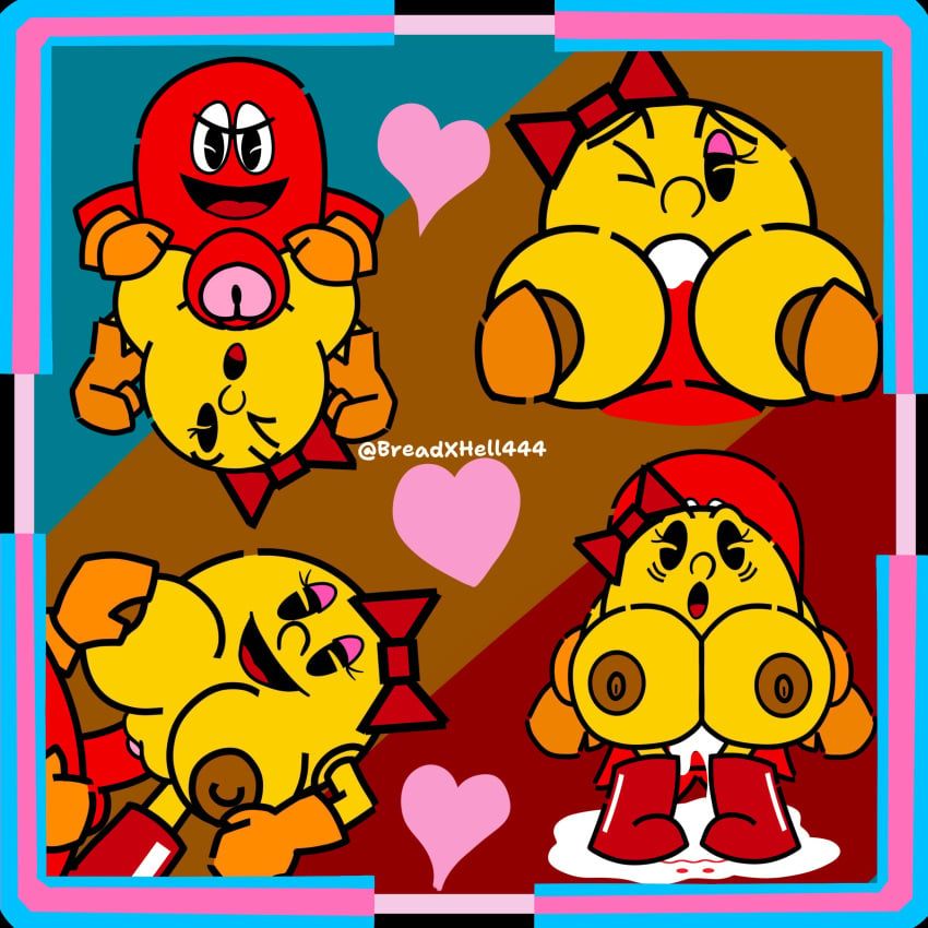 blinky_(pac-man), ms._pac-man, bandai_namco, pac-man_(series), breadxhell