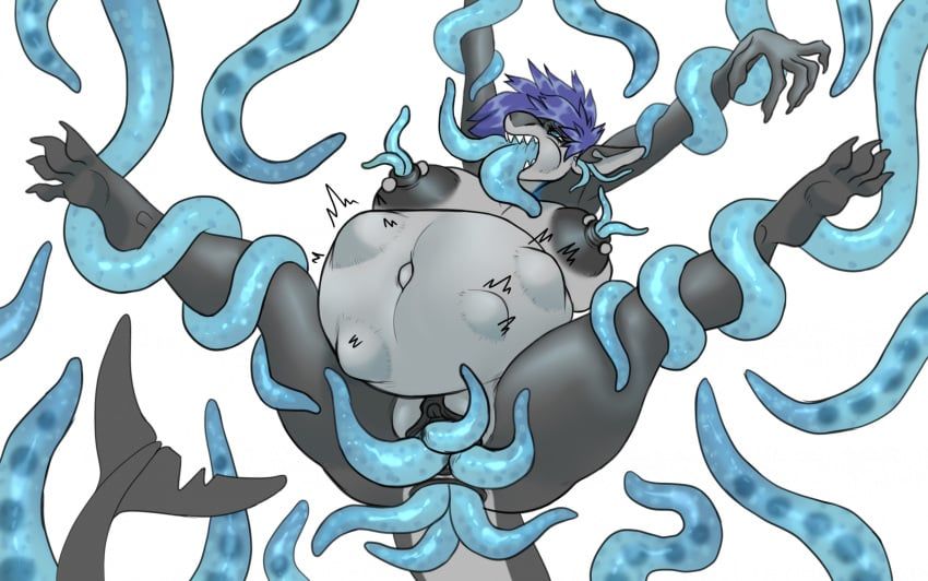 ulvbecker, anthro, areola, ass, belly