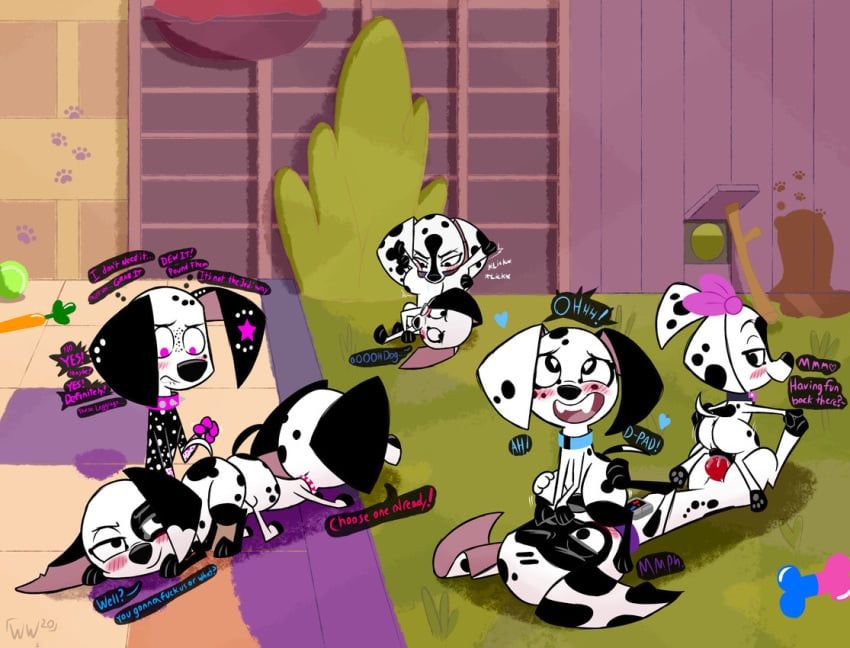 d-pad_(whitewolf20xx), dee_dee_(101_dalmatians), dizzy_(101_dalmatians), fan_character, oc