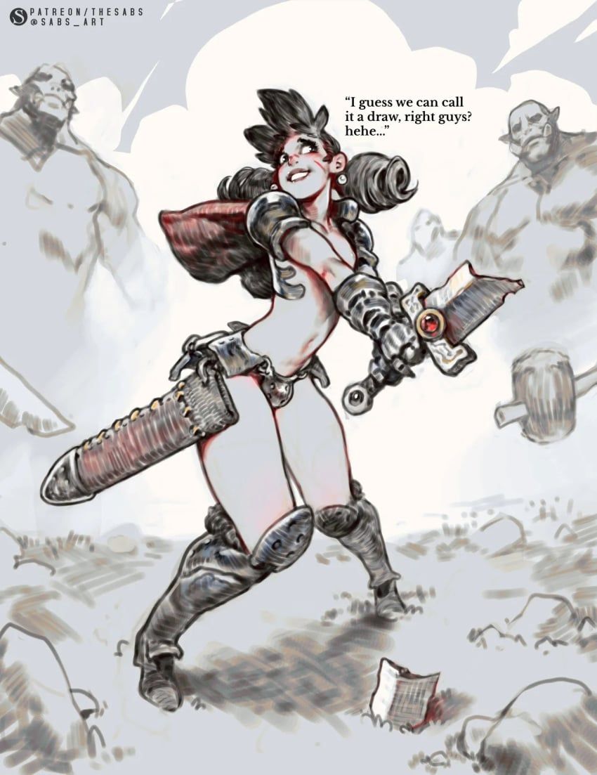 sabudenego, armored_femboy, broken_sword, crowd, cute_face