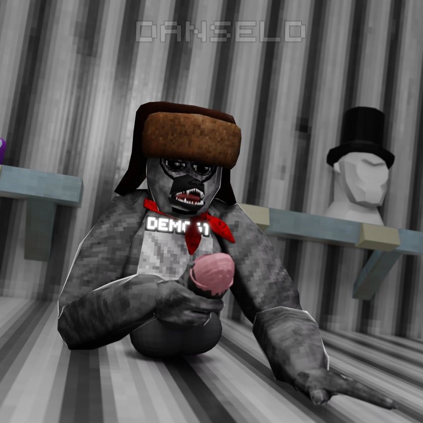 monke, gorilla_tag, big_penis, bricked_up, cock