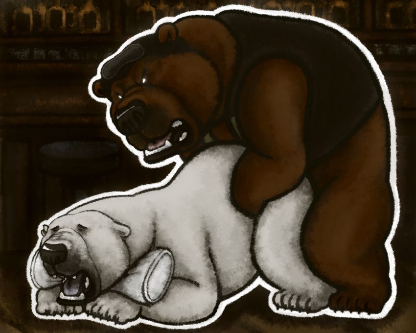 grizzly_(shirokuma_cafe), shirokuma, shirokuma_cafe, dakota-bear, anal