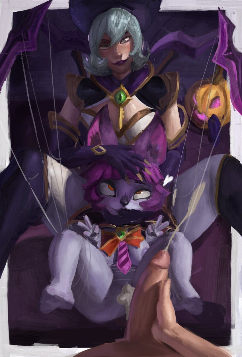 bewitching_elise, bewitching_vex, elise_kythera_zaavan, vex_(league_of_legends), halloween