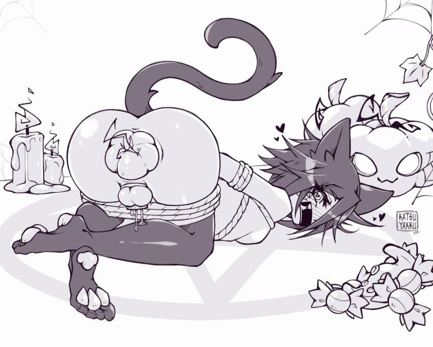 laro, miqo'te, final_fantasy_xiv, halloween, katsuyakku