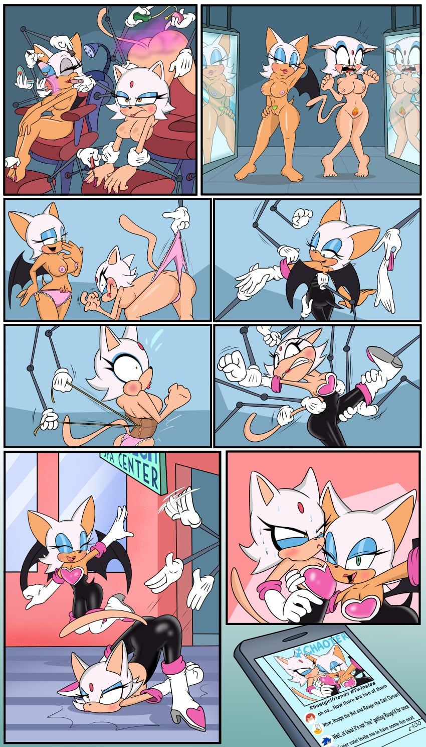 blaze_the_cat, rouge_the_bat, rouge_the_bat_(cosplay), sonic_(series), sonic_the_hedgehog_(series)