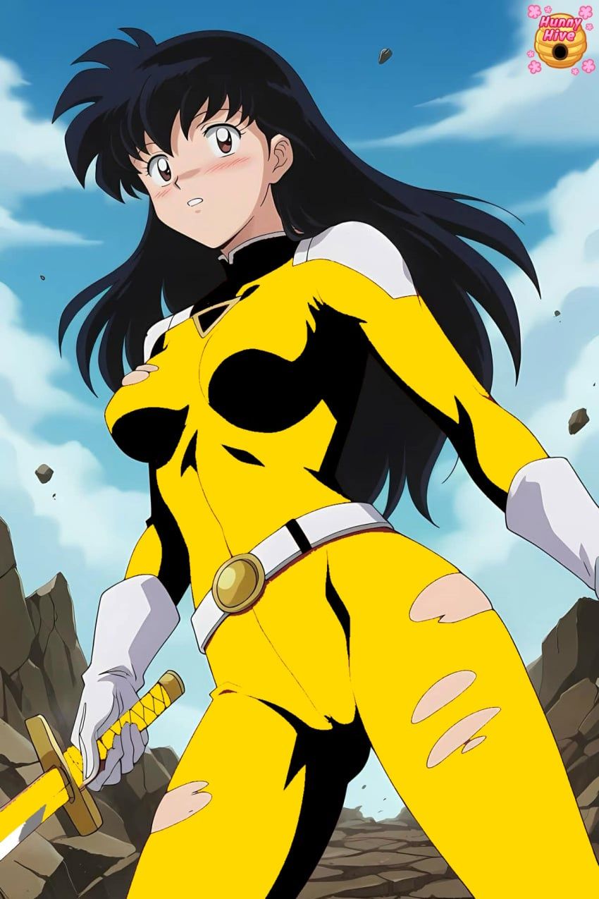 higurashi_kagome, kagome_higurashi, yellow_ranger, inuyasha, power_rangers
