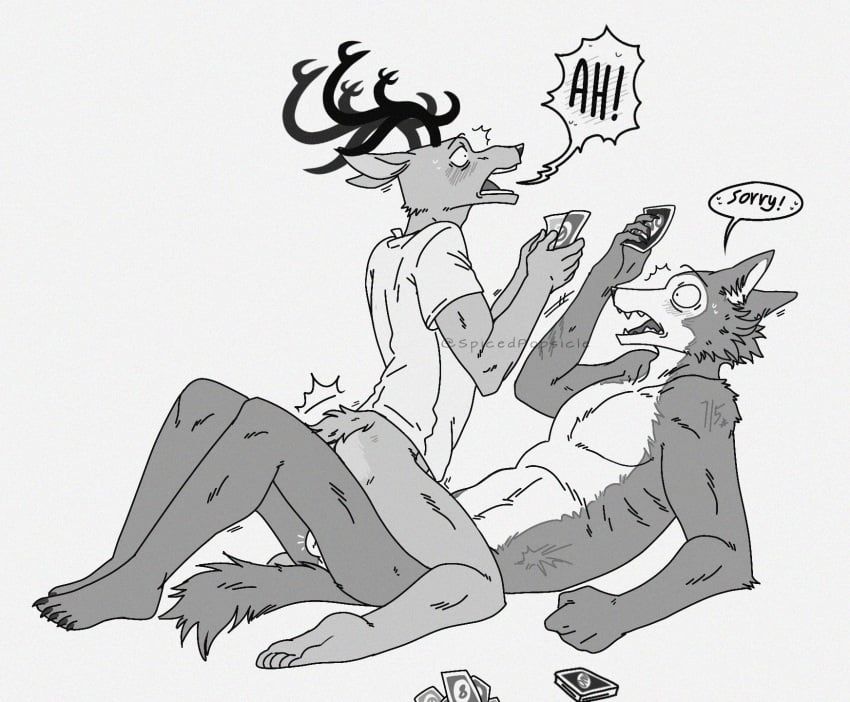 legoshi_(beastars), louis_(beastars), beastars, spicedpopsicle, anthro