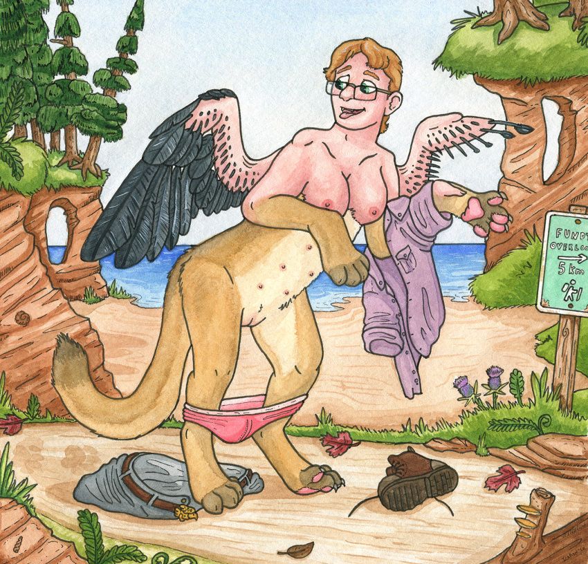 mythology, icaron, 4_toes, beach, belly_nipples