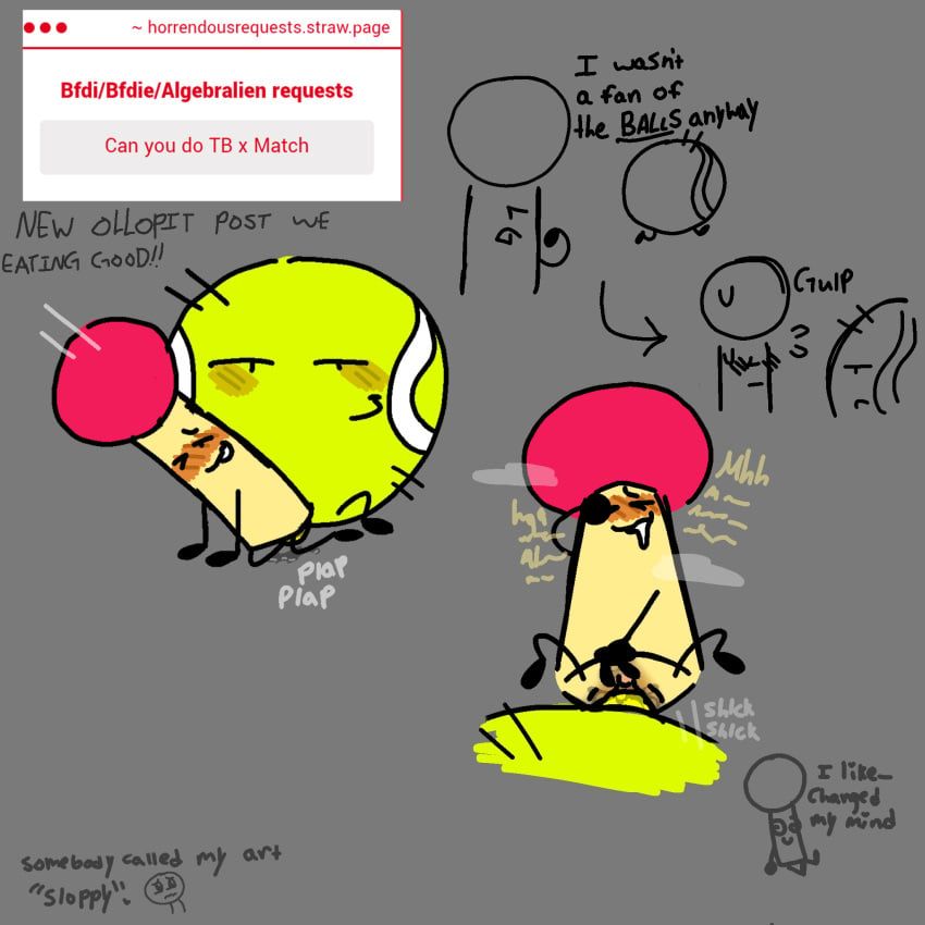 match_(bfdi), tennis_ball_(bfdi), battle_for_dream_island, bfdi, object_show
