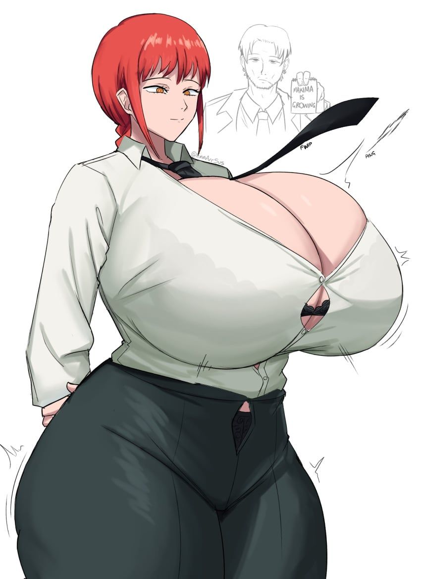 makima_(chainsaw_man), chainsaw_man, emmarrgus, 1girls, ass_expansion