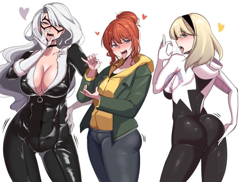 black_cat_(marvel), felicia_hardy, gwen_stacy, jean_grey, sadie_sink