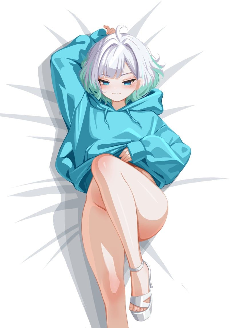 mint_fantome, densetsu.exe, indie_virtual_youtuber, sansha_art, blush