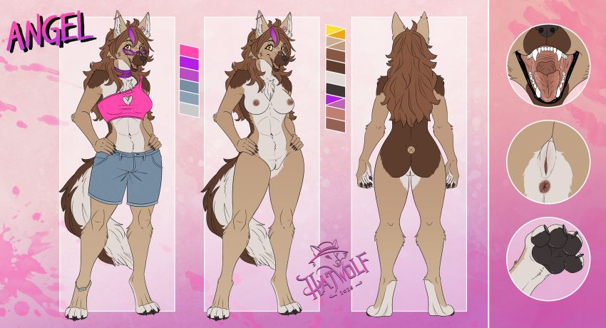 hatwolf, angel_(an_angel_next_door), anthro, anus, ass