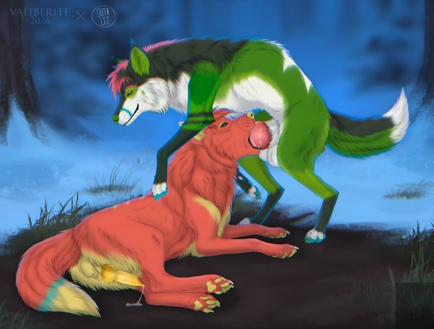 tiny_the_coyote, valiberite, animal_genitalia, animal_penis, ass