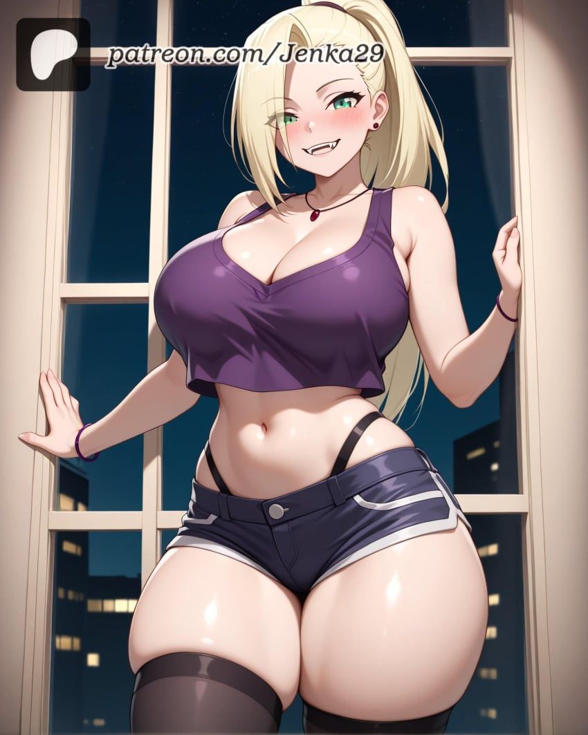 ino_yamanaka, naruto_(series), naruto_shippuuden, jen29, blush