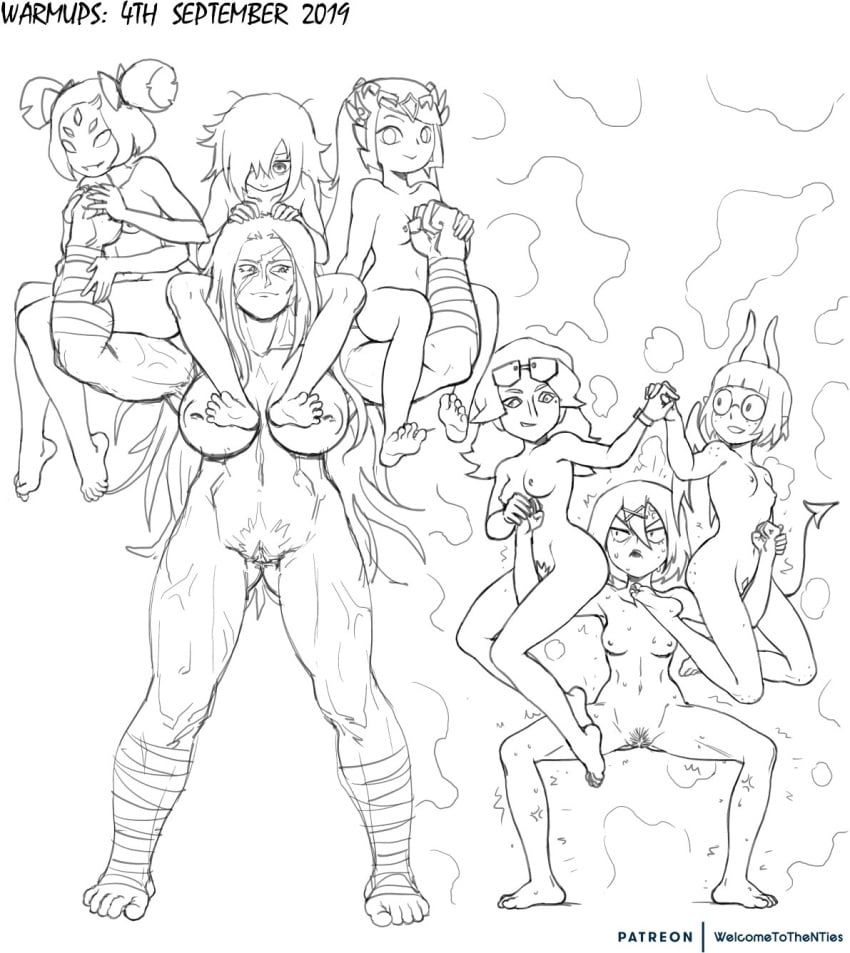 kuroki_tomoko, misako_(kunio-kun), muffet, naomi_hayward, oogami_sakura