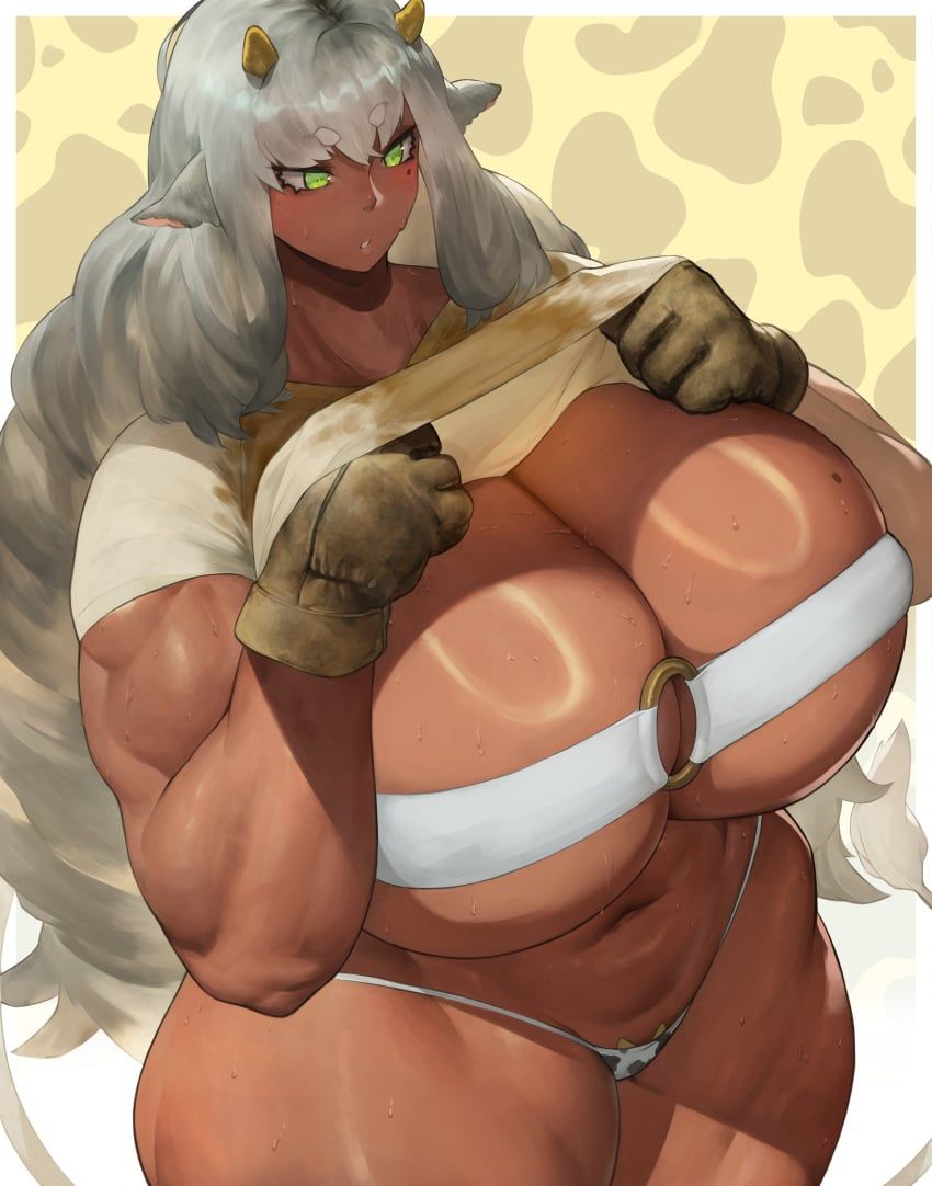 novum, 1girls, big_breasts, big_thighs, bikini