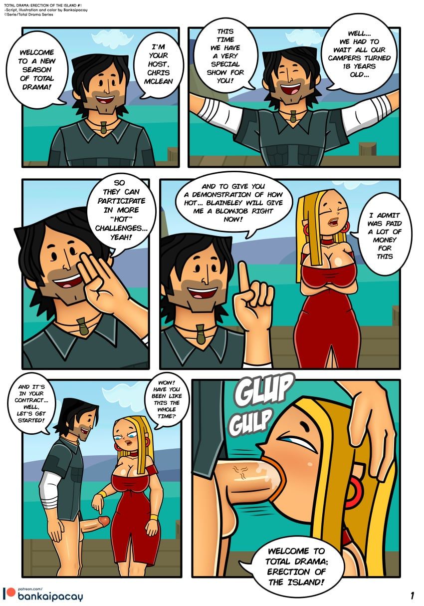 blaineley_(tdi), chris_mclean, cartoon_network, total_drama_(series), total_drama_island