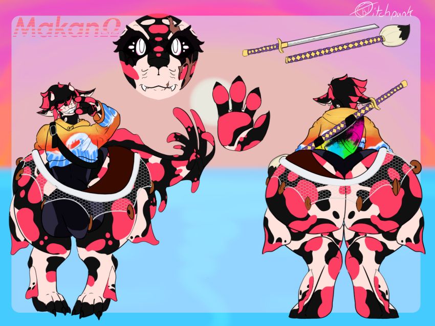 merseed_dragon, amur_carp, anthro, aquatic, backpack