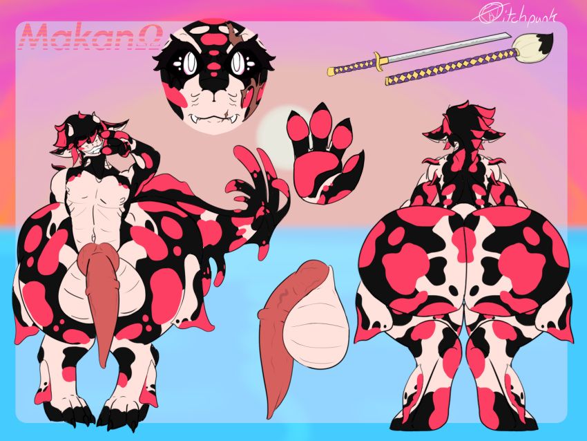 merseed_dragon, amur_carp, anthro, aquatic, big_butt