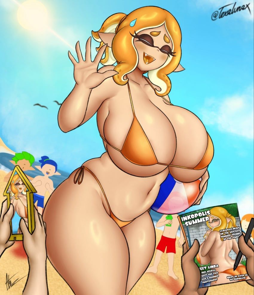 inkling, inkling_girl, linda_(telaxart), splatoon_oc, nintendo