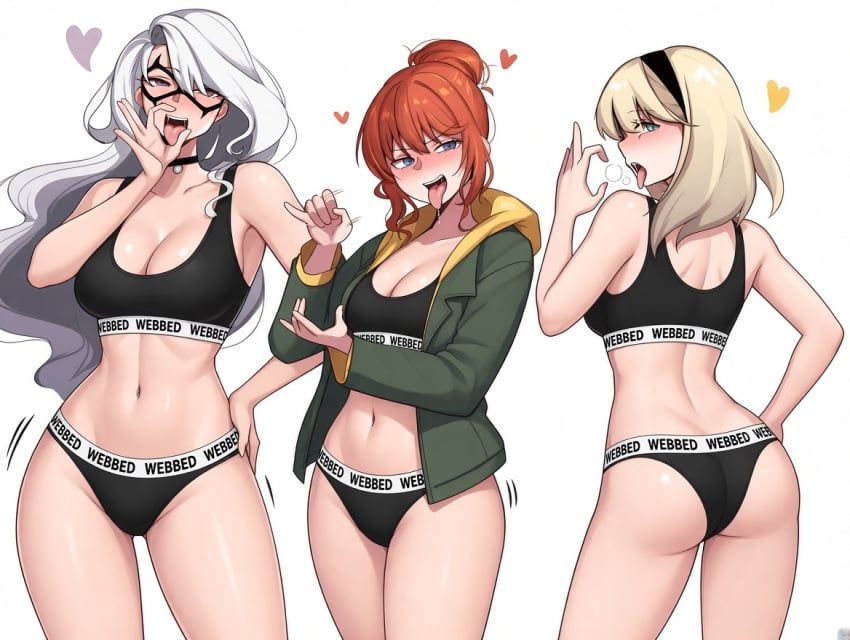 black_cat_(marvel), felicia_hardy, gwen_stacy, gwen_stacy_(classic), jean_grey