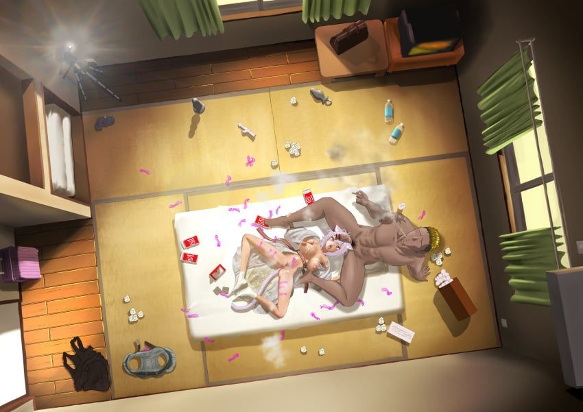 nekomata_okayu, hololive, nii-san, 1boy, 1girls