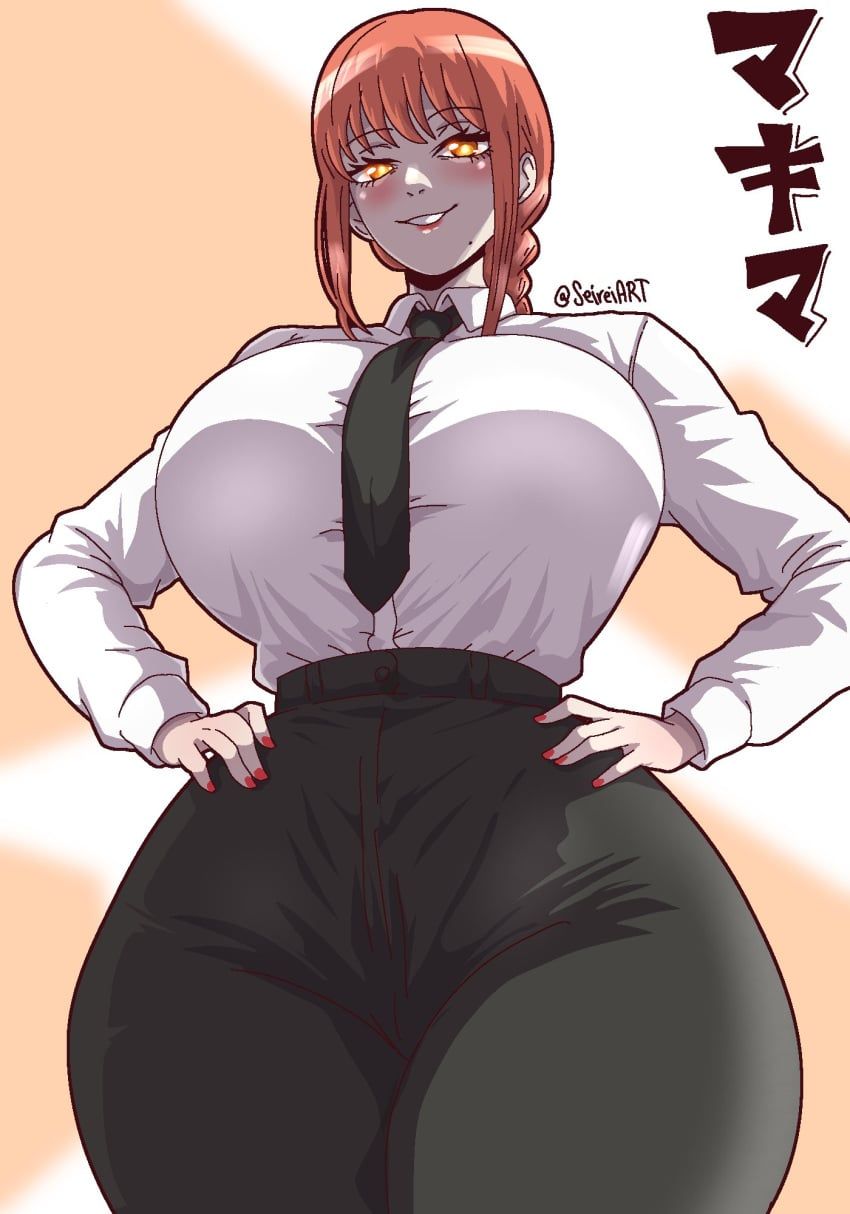 makima_(chainsaw_man), chainsaw_man, seireiart, 1girls, big_boobs