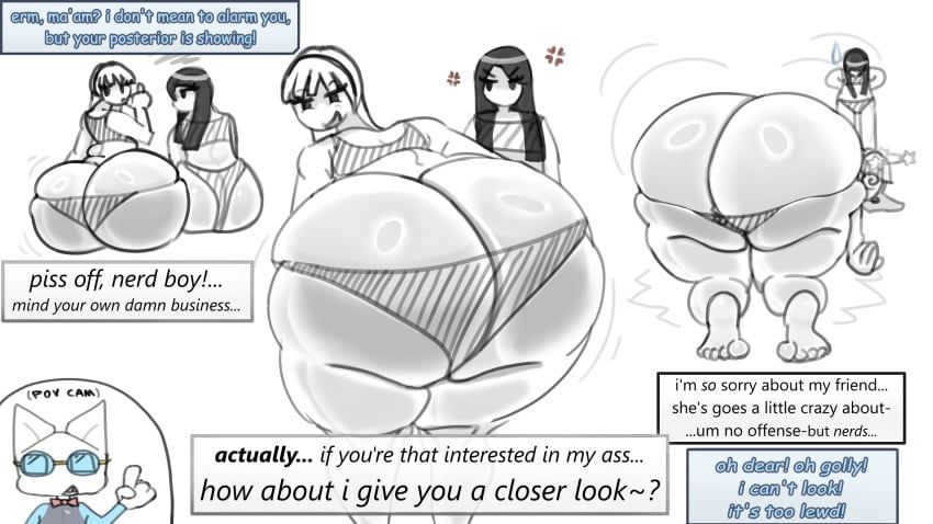 bwumb, 2girls, 2girls1boy, angry, annoyed