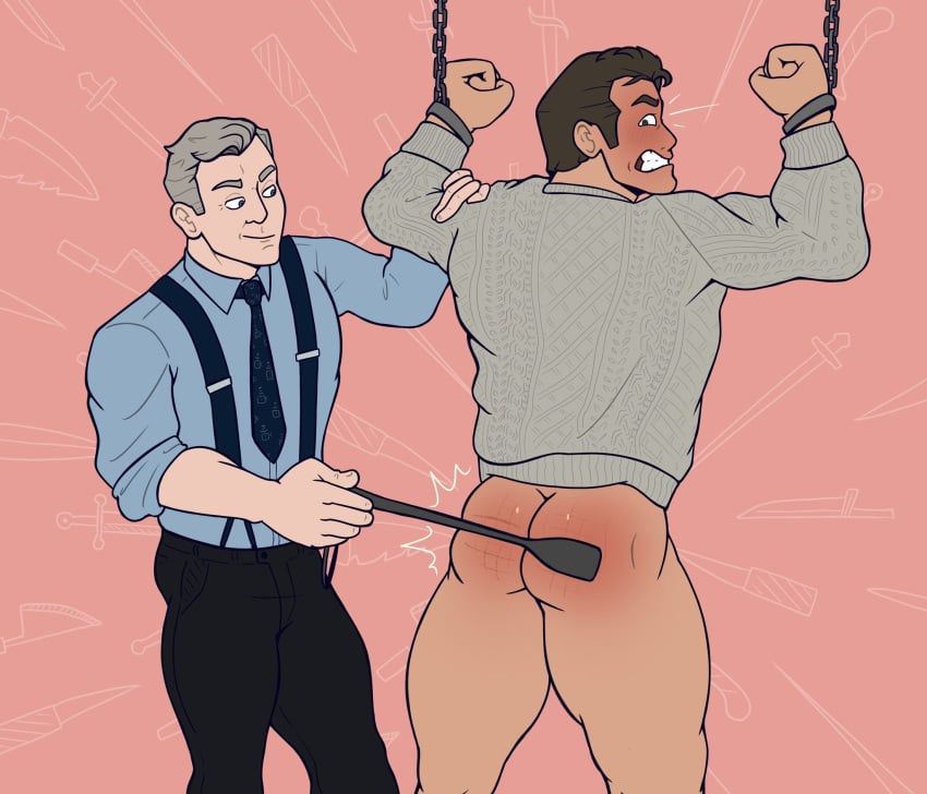 benoit_blanc, ransom_drysdale, knives_out_(2019), tvfish-art, 2boys