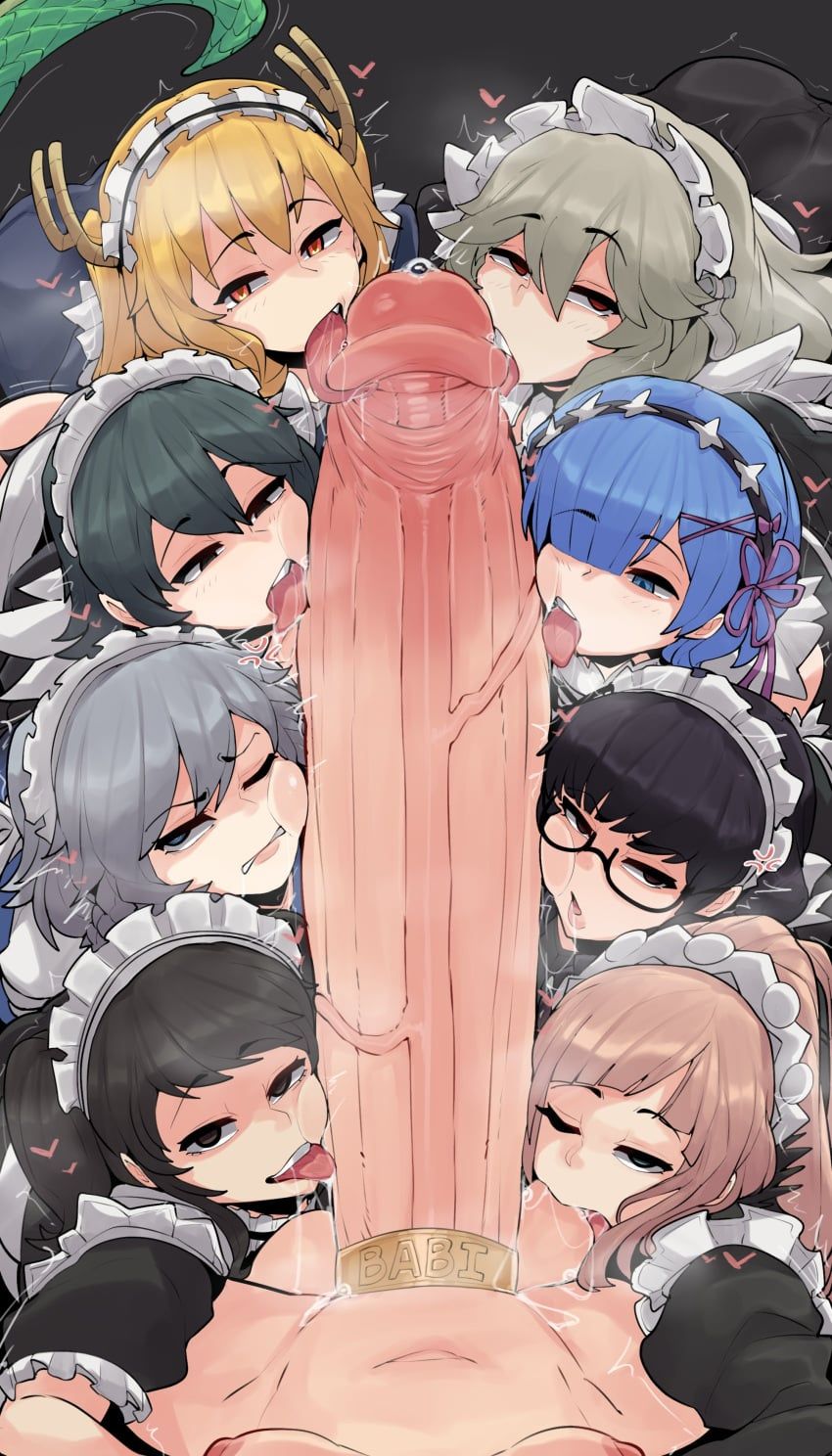 alexandrina_sebastiane, felicia_(fire_emblem), iroha, rem_(re:zero), roberta_(black_lagoon)