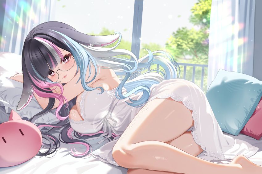 nallena_vwolf, cheese_art_studio, +_+, animal_ears, black_hair