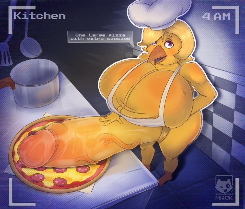 chica_(fnaf), five_nights_at_freddy's, scottgames, mirok, anthro