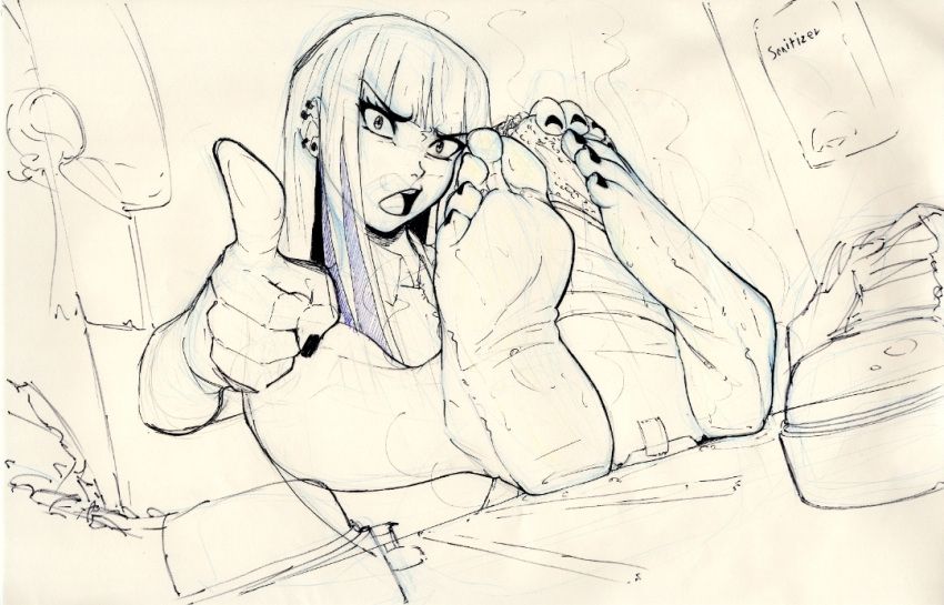 draft, eatnotit, kiryu-sketchbook, angry, angry_expression