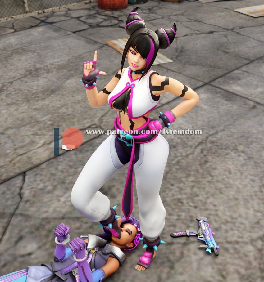 juri_han, kiriko_(overwatch), peter_parker, sombra, sombra_(overwatch_2_suit)