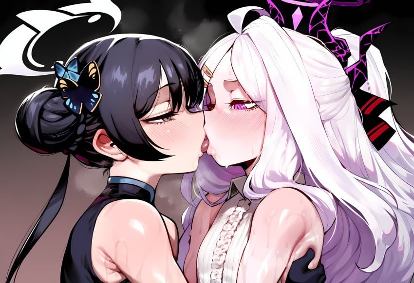 hina_(blue_archive), kisaki_(blue_archive), blue_archive, genlation, 2girls