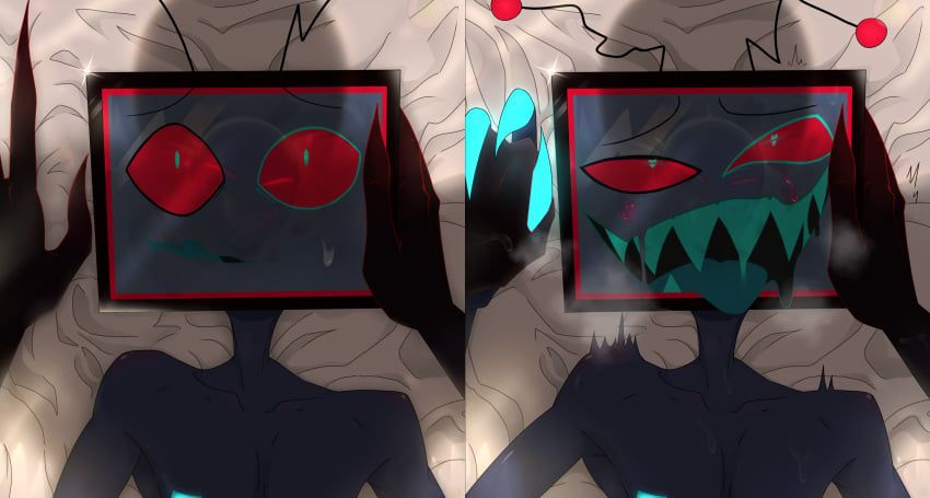 valentino_(hazbin_hotel), vox_(hazbin_hotel), hazbin_hotel, cprkaaroo, ahe_gao