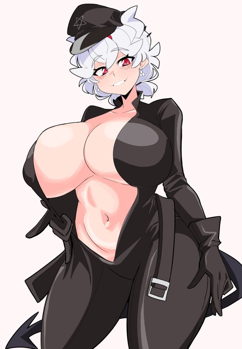 beelzebub_(helltaker), helltaker, two_handy, 1girls, big_breasts
