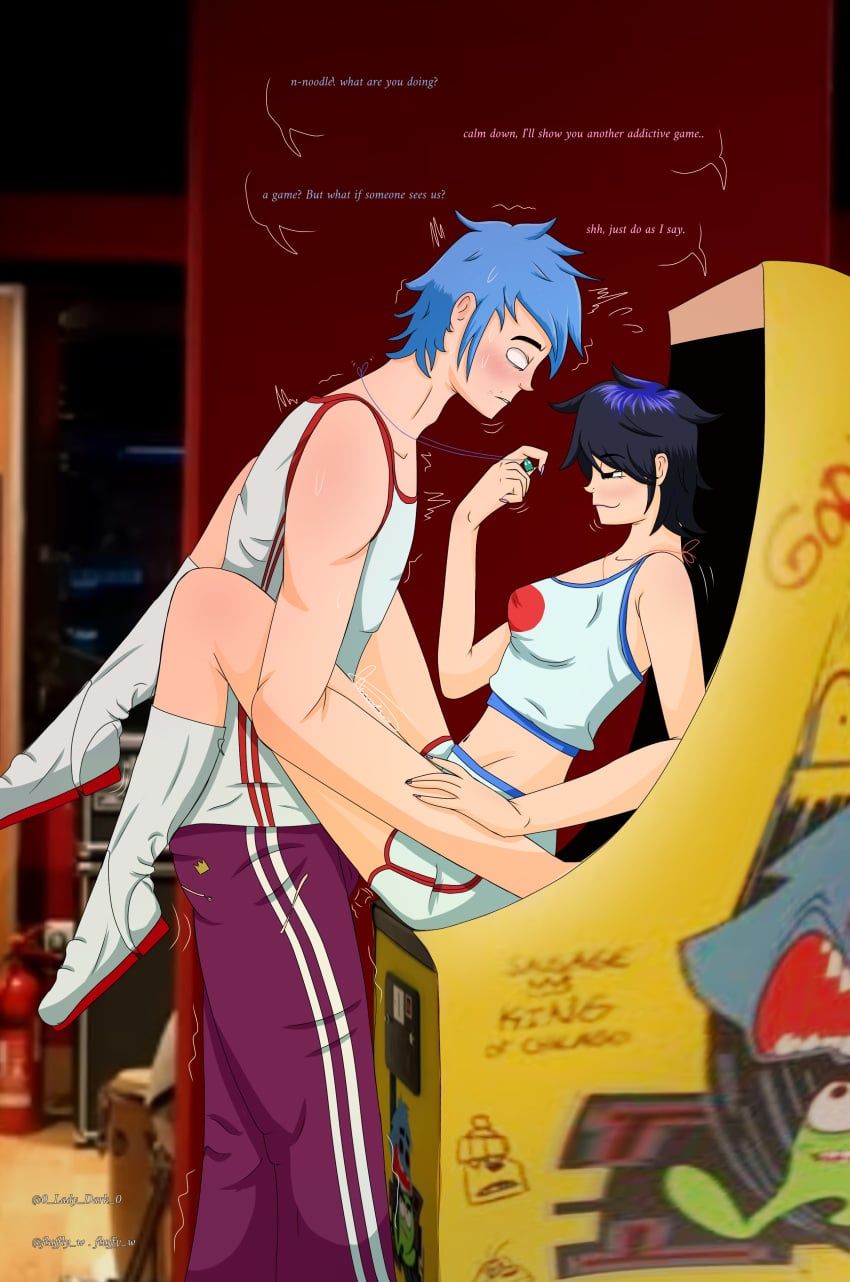 2d_(gorillaz), 2d_(pac-man), noodle_(gorillaz), noodle_(pac-man), gorillaz