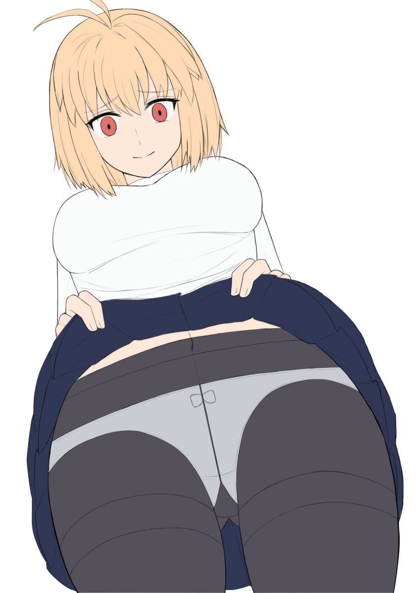arcueid_brunestud, tsukihime, tsukihime_(remake), meph1l, ahoge