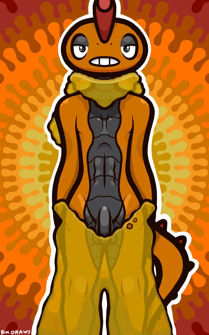 pokemon_(species), scrafty, pokemon, frontal, lizard