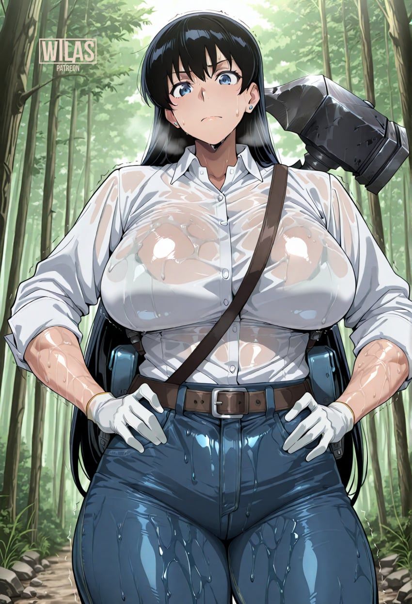 nagi_arato, wilas, big_breasts, cleavage, erect_nipples