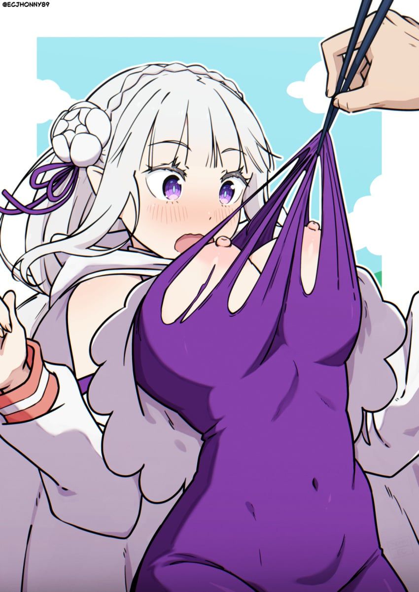 emilia_(re:zero), reid_astrea_(re:zero), re:zero_kara_hajimeru_isekai_seikatsu, ecjhonny89, 1girls