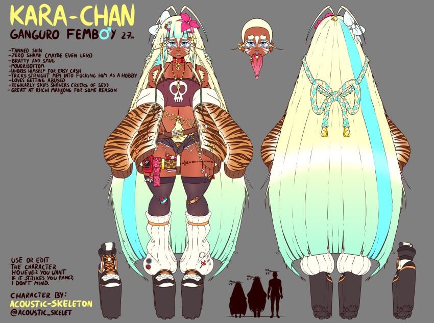 acoustic_skeleton, accessory, armpit_hair, back_view, bandaid