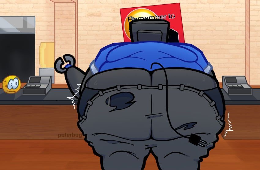scag_(regretevator), regretevator, ass, back_view, big_butt