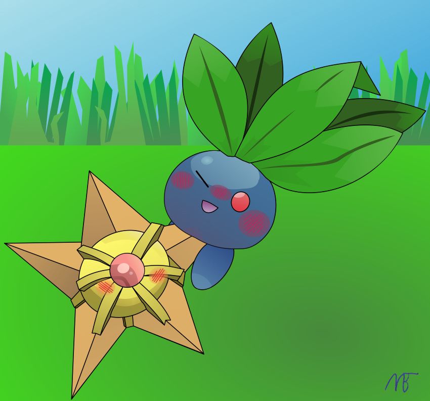generation_1_pokemon, oddish, pokemon_(species), staryu, nintendo