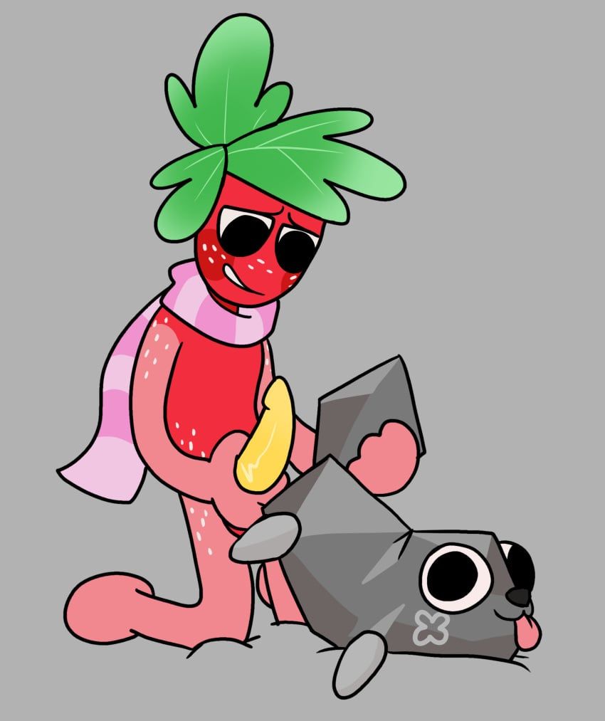 pebble_(dandy's_world), sprout_(dandy's_world), dandys_world, chimeracocks, anthro_on_feral