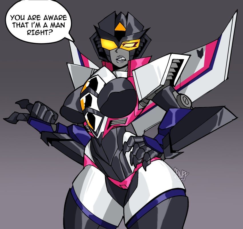 starscream, transformers, rottingsoup_(artist), big_breasts, femboy