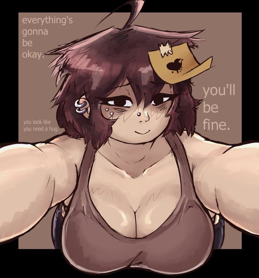 roxy_(falcondwr), falcondwr, 1girl, cleavage, fat_girl