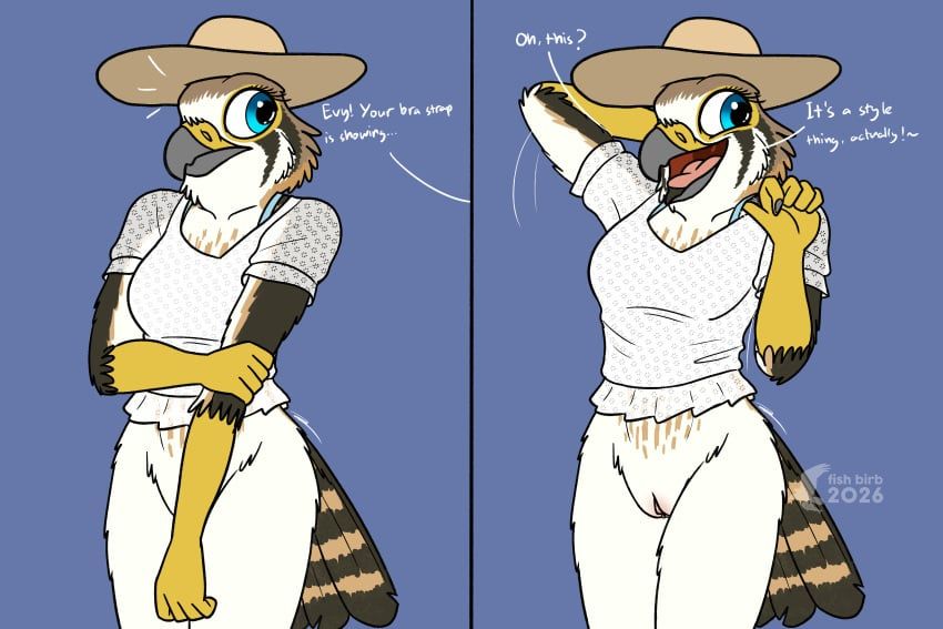 evy_(fish_birb), fish_birb, american_kestrel, anthro, avian